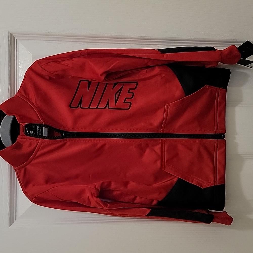 Nike Red and Black Full-Zip Jacket 4T